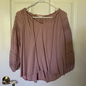 LOVESTITCH Mauve/light pink top